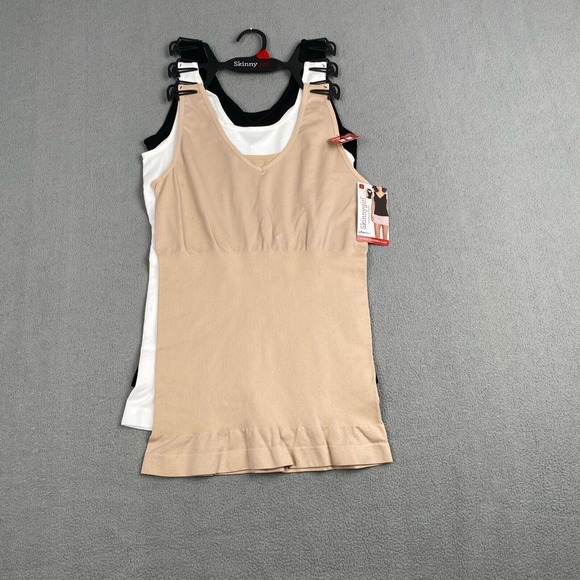 Skinnygirl Women's size L Scoop Neck Seamless Camisole, 3-Pack Smoother & Shaper - Picture 1 of 16